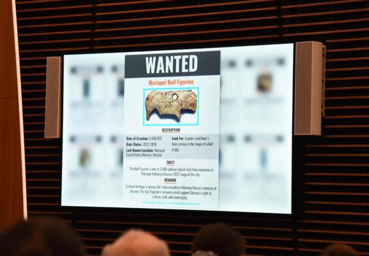 Inclusion of a Ukrainian artifact from 6,000 BCE, stolen during Russia’s invasion, in the “Ten Most Wanted Antiquities” list